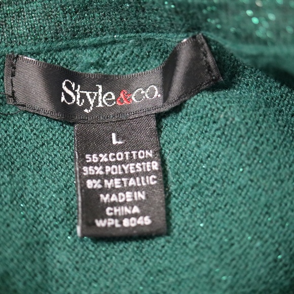 Style & Co. Cowl Glitter Sweater - Picture 4 of 4